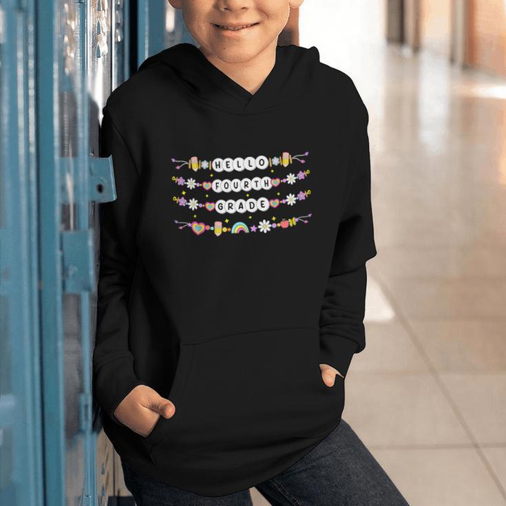 Hello Fourth Grade Friendship Bracelets Back To School Kids Graphic Youth Hoodie Hello Fourth Grade Friendship Bracelets Back To School Kids Graphic Youth Hoodie