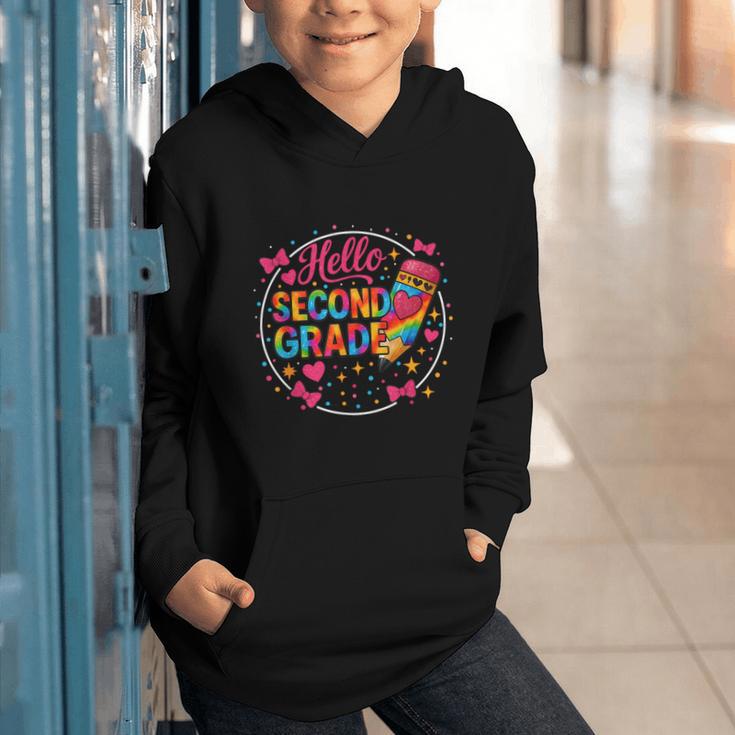 Hello Second Grade Tie Dye Pencil Back To School 2nd Grade Graphic Youth Hoodie Hello Second Grade Tie Dye Pencil Back To School 2nd Grade Graphic Youth Hoodie