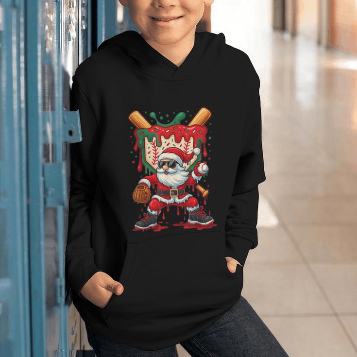 HUGvyn Santa Playing Baseball Ice Cream Drip Christmas Boys Graphic Youth Hoodie HUGvyn Santa Playing Baseball Ice Cream Drip Christmas Boys Graphic Youth Hoodie