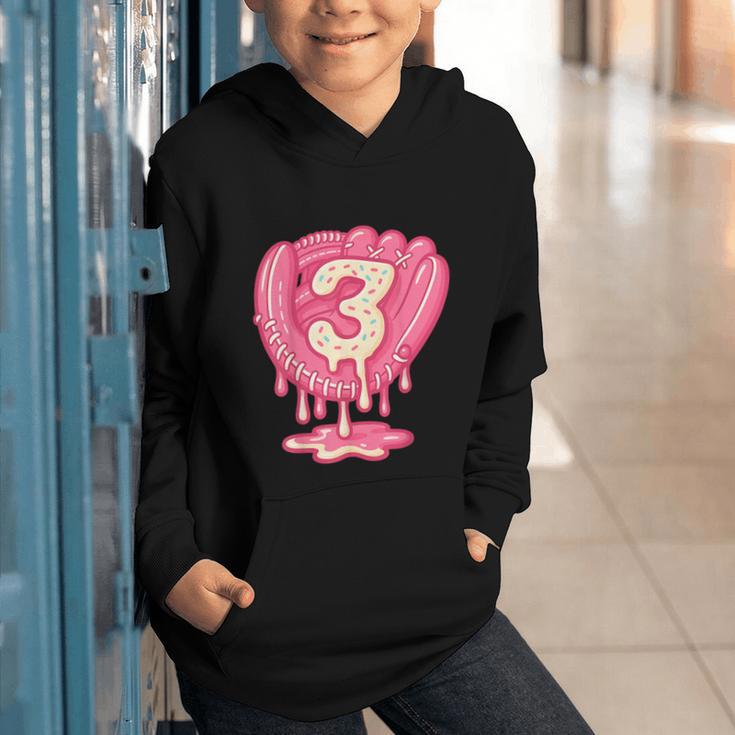 Ice Cream Baseball Glove 3rd Birthday Edition Graphic Youth Hoodie Ice Cream Baseball Glove 3rd Birthday Edition Graphic Youth Hoodie