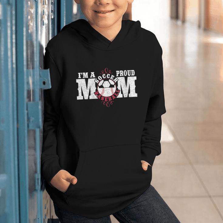 I'm a Proud Soccer Baseball Mom Graphic Youth Hoodie