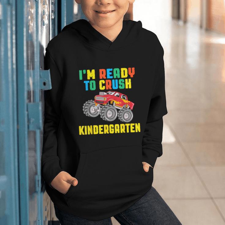 I'm Ready To Crush Kindergarten Dinosaur Back To School Boys Graphic Youth Hoodie