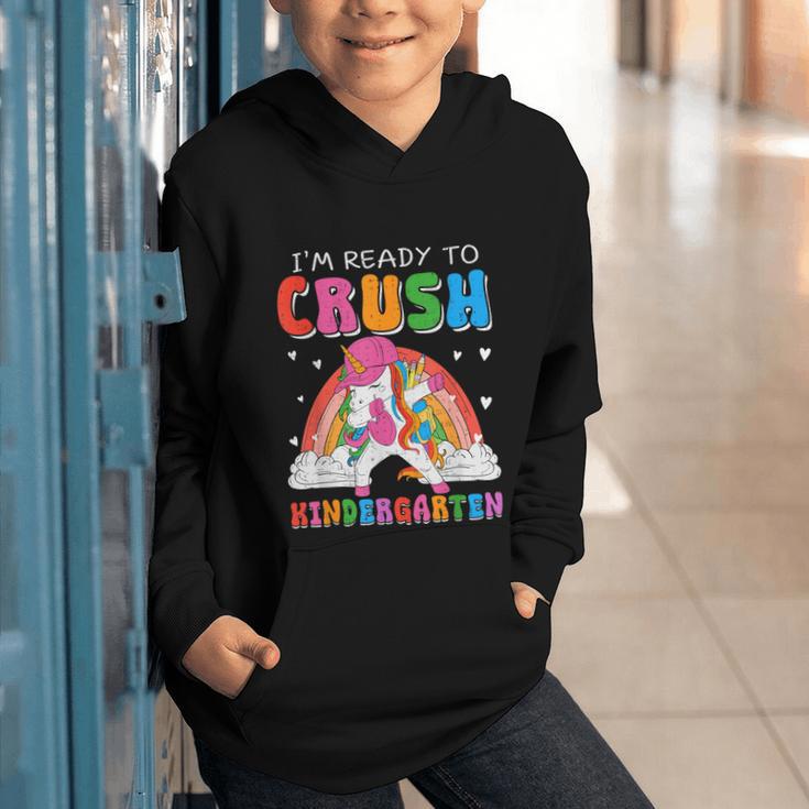 I'm Ready To Crush Kindergarten Unicorn Back To School Girls Graphic Youth Hoodie I'm Ready To Crush Kindergarten Unicorn Back To School Girls Graphic Youth Hoodie