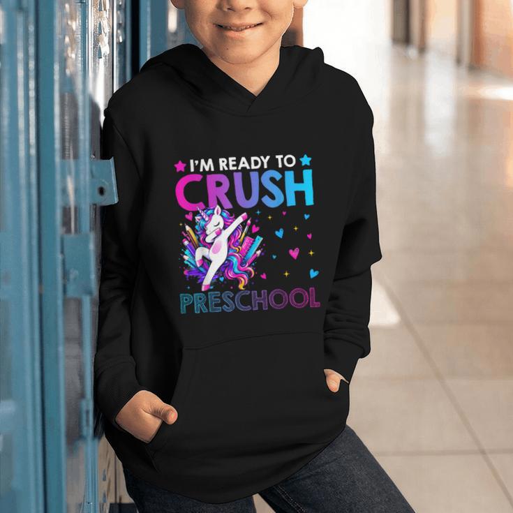 I'm Ready To Crush Preschool Dabbing Unicorn Back To School Graphic Youth Hoodie I'm Ready To Crush Preschool Dabbing Unicorn Back To School Graphic Youth Hoodie