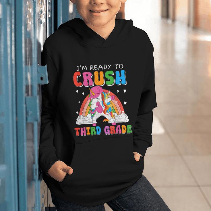 I'm Ready To Crush Third Grade Unicorn Back To School Girls Graphic Youth Hoodie