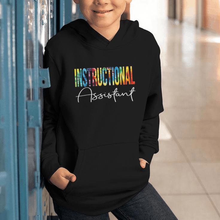 Instructional Assistant Tie Dye Back To School For Work Graphic Youth Hoodie Instructional Assistant Tie Dye Back To School For Work Graphic Youth Hoodie