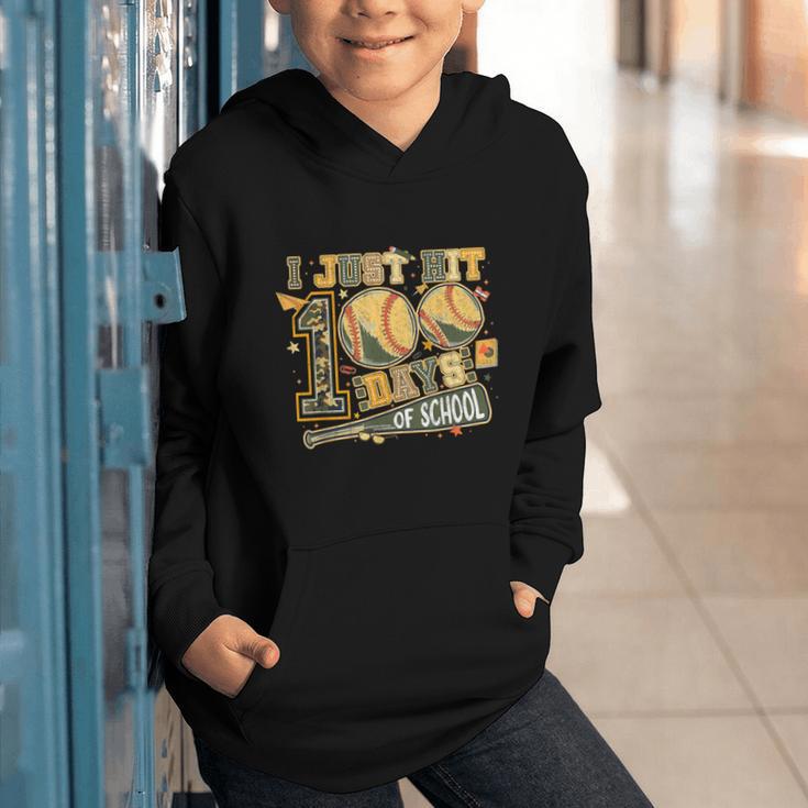 I Just Hit 100 Days Of School Baseball Camo Boys Kid Toddler Graphic Youth Hoodie I Just Hit 100 Days Of School Baseball Camo Boys Kid Toddler Graphic Youth Hoodie