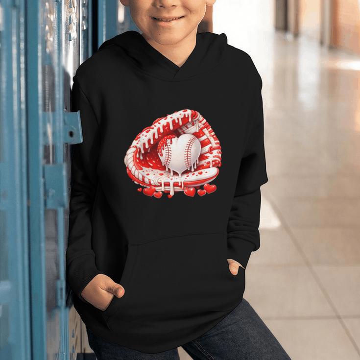 Kid Drip Ice Cream Baseball Heart Catcher Valentines Day Boy Graphic Youth Hoodie Kid Drip Ice Cream Baseball Heart Catcher Valentines Day Boy Graphic Youth Hoodie