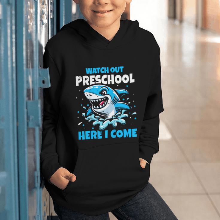 Kids Back To School Watch Out Preschool Here I Come Shark Boys Graphic Youth Hoodie Kids Back To School Watch Out Preschool Here I Come Shark Boys Graphic Youth Hoodie