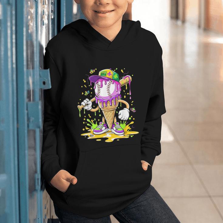 Kids Baseball Drip Ice Cream Apparel Kids Boys Mardi Gras Graphic Youth Hoodie Kids Baseball Drip Ice Cream Apparel Kids Boys Mardi Gras Graphic Youth Hoodie