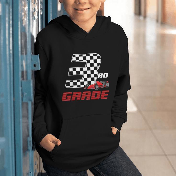 Kids Race Car 3rd Third Grade Boys Cars Lovers Back To School Graphic Youth Hoodie