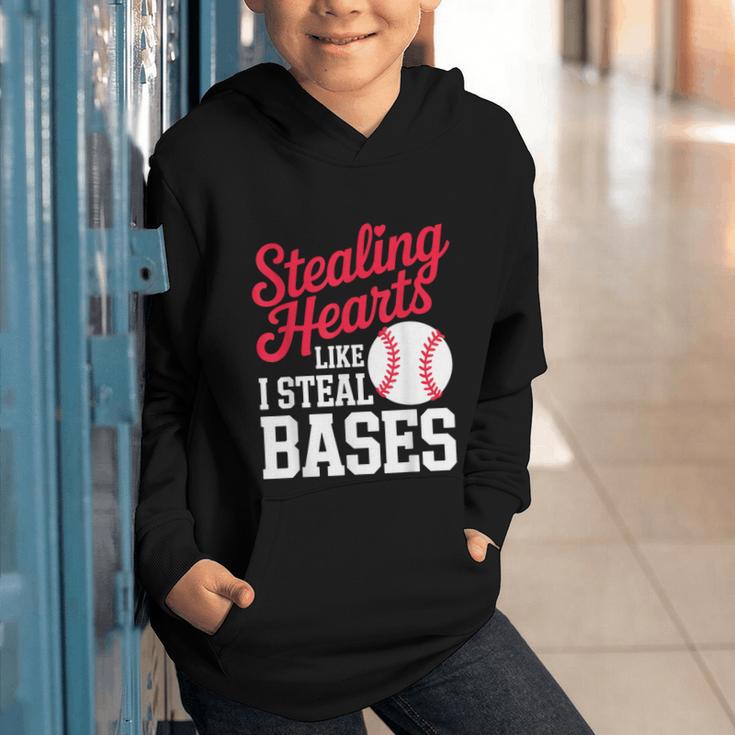 Kids Stealing Hearts Cute Baseball Boys Graphic Youth Hoodie Kids Stealing Hearts Cute Baseball Boys Graphic Youth Hoodie