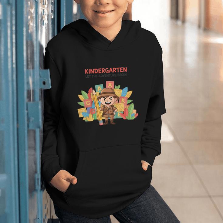 Kindergarten Adventure Explorer Back To School Graphic Youth Hoodie Kindergarten Adventure Explorer Back To School Graphic Youth Hoodie