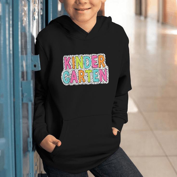 Kindergarten Dalmatian Dots Dream Team Back To School Graphic Youth Hoodie Kindergarten Dalmatian Dots Dream Team Back To School Graphic Youth Hoodie