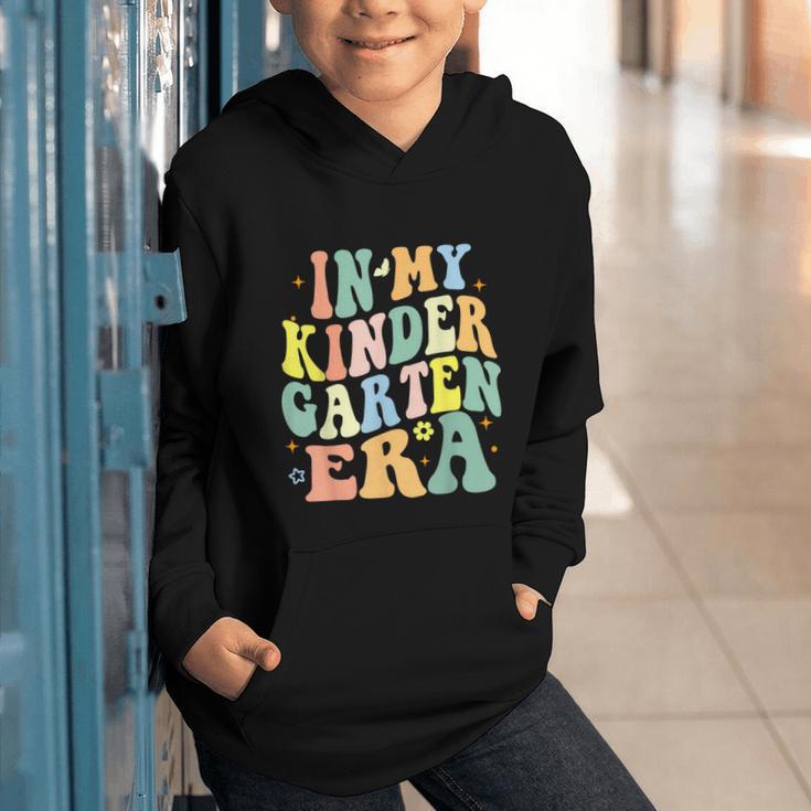 Kindergarten Era Happy Back To School Groovy Kids Boys Girls Graphic Youth Hoodie