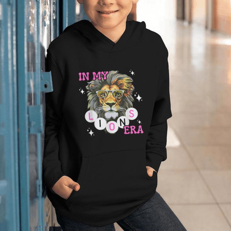In My Lions Era Team Squad Back To School Mascot Spirit Game Graphic Youth Hoodie In My Lions Era Team Squad Back To School Mascot Spirit Game Graphic Youth Hoodie