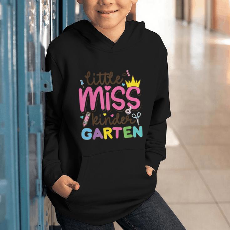 Little Miss Kindergarten First Day Back To School Girls Cute Graphic Youth Hoodie Little Miss Kindergarten First Day Back To School Girls Cute Graphic Youth Hoodie