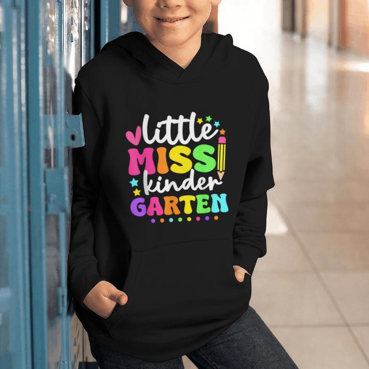 Little Miss Kindergarten Kids Girls Pencil Back To School Graphic Youth Hoodie Little Miss Kindergarten Kids Girls Pencil Back To School Graphic Youth Hoodie