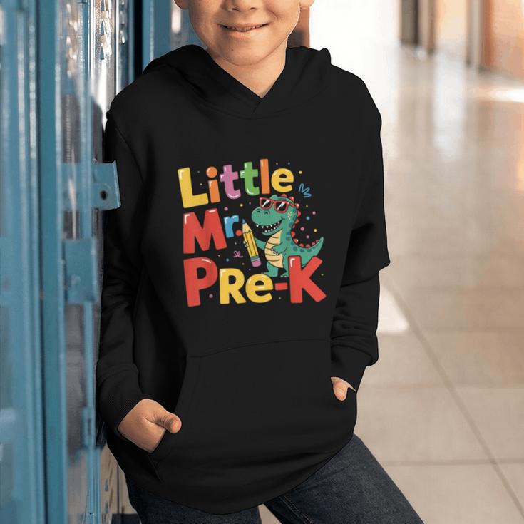 Little Mr Pre-K Dino Back To School Graphic Youth Hoodie