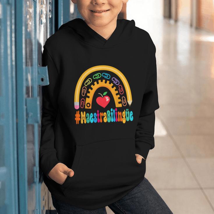 Maestra Bilingüe Appreciation Week Back To School Graphic Youth Hoodie Maestra Bilingüe Appreciation Week Back To School Graphic Youth Hoodie