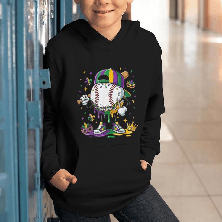 Mardi Gras Ice Cream Drip Baseball Carnival Party Mask Boys Graphic Youth Hoodie Mardi Gras Ice Cream Drip Baseball Carnival Party Mask Boys Graphic Youth Hoodie
