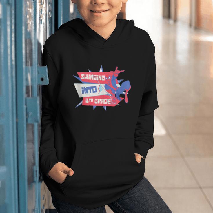 Marvel Spider-Man Swinging Into 4th Grade Back To School Graphic Youth Hoodie