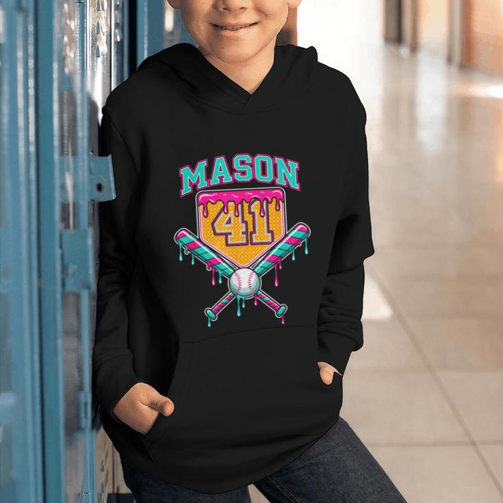 Mason 41 Meme Ice Cream Drip Baseball Birthday Costume Graphic Youth Hoodie Mason 41 Meme Ice Cream Drip Baseball Birthday Costume Graphic Youth Hoodie