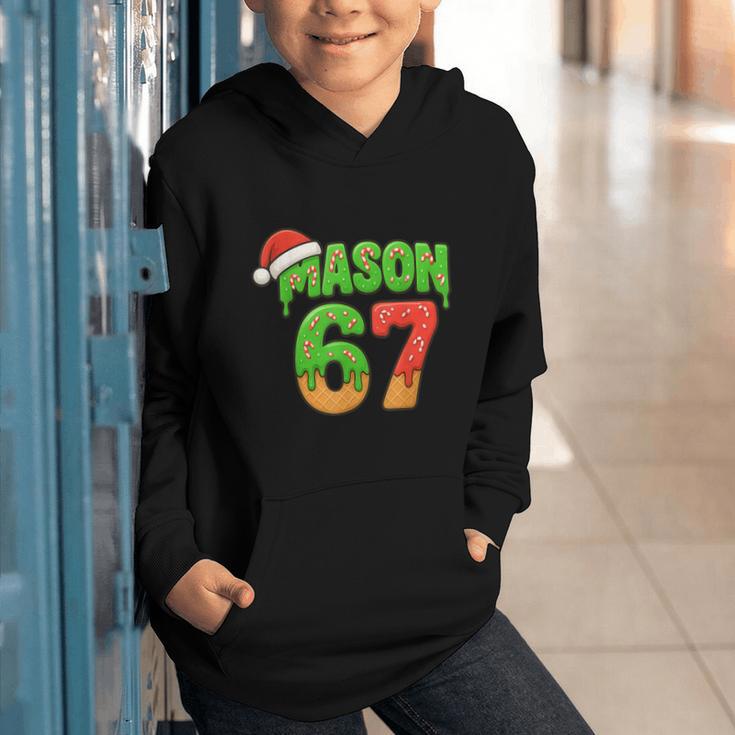 Mason 67 Christmas Ice Cream Drip Meme Six Seven Baseball Graphic Youth Hoodie Mason 67 Christmas Ice Cream Drip Meme Six Seven Baseball Graphic Youth Hoodie