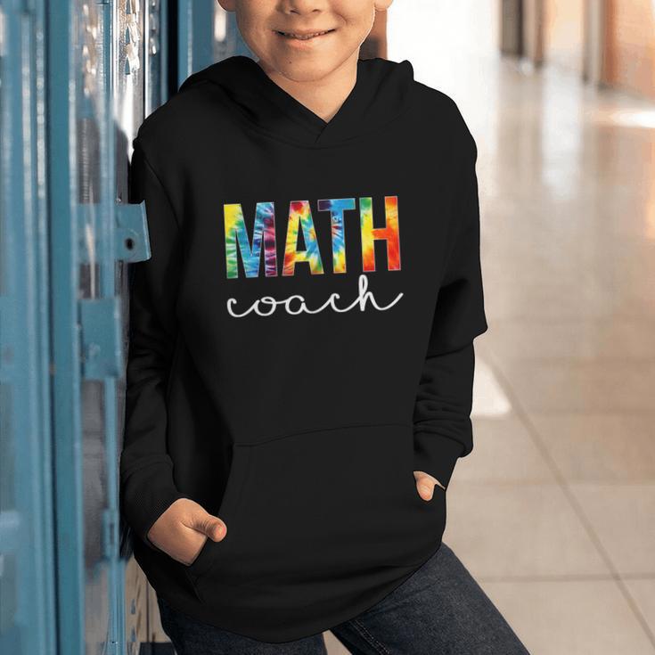 Math Coach For Work Tie Dye Back To School Appreciation Day Graphic Youth Hoodie