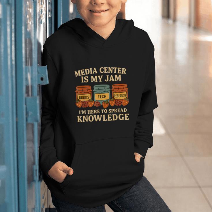 Media Center Is My Jam Library Reading Back To School Graphic Youth Hoodie Media Center Is My Jam Library Reading Back To School Graphic Youth Hoodie