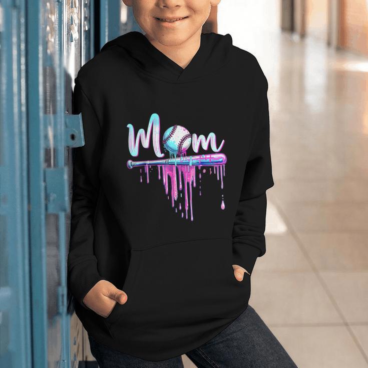 Mom Baseball Ice Cream Drip Birthday Boy Family Graphic Youth Hoodie
