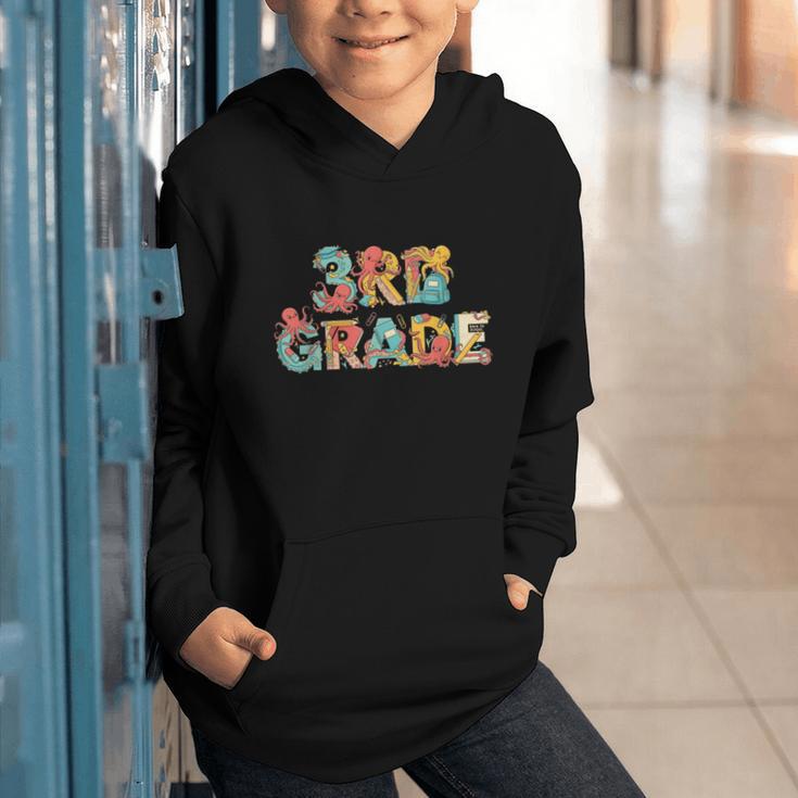 Octopus Third Grade Back To School Kids Boys Girls Graphic Youth Hoodie