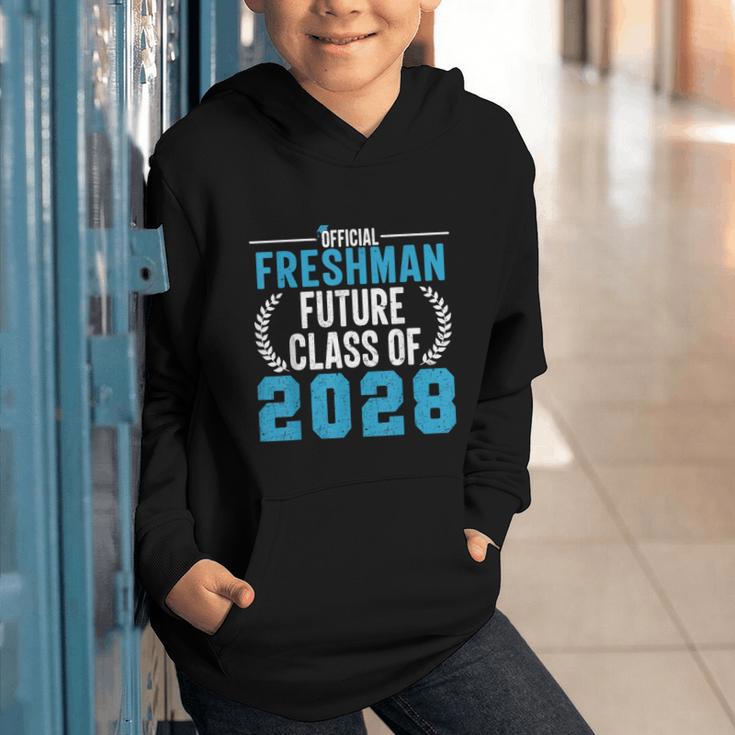 Official Freshman Future Class Of 2028 Back To School Graphic Youth Hoodie Official Freshman Future Class Of 2028 Back To School Graphic Youth Hoodie