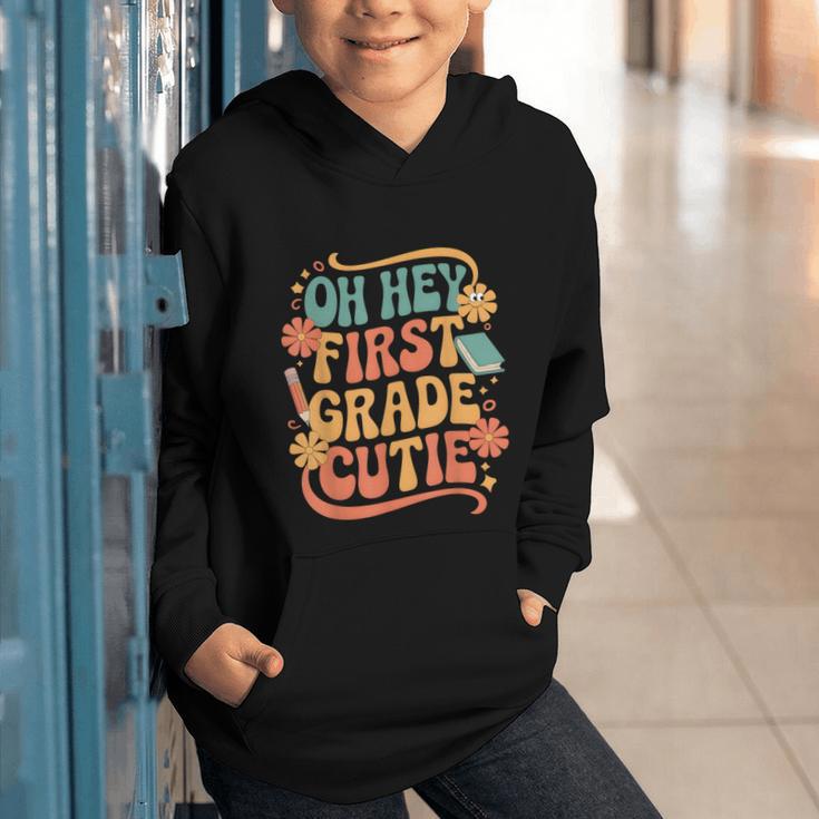 Oh Hey First Grade Cutie Back To School Graphic Youth Hoodie Oh Hey First Grade Cutie Back To School Graphic Youth Hoodie