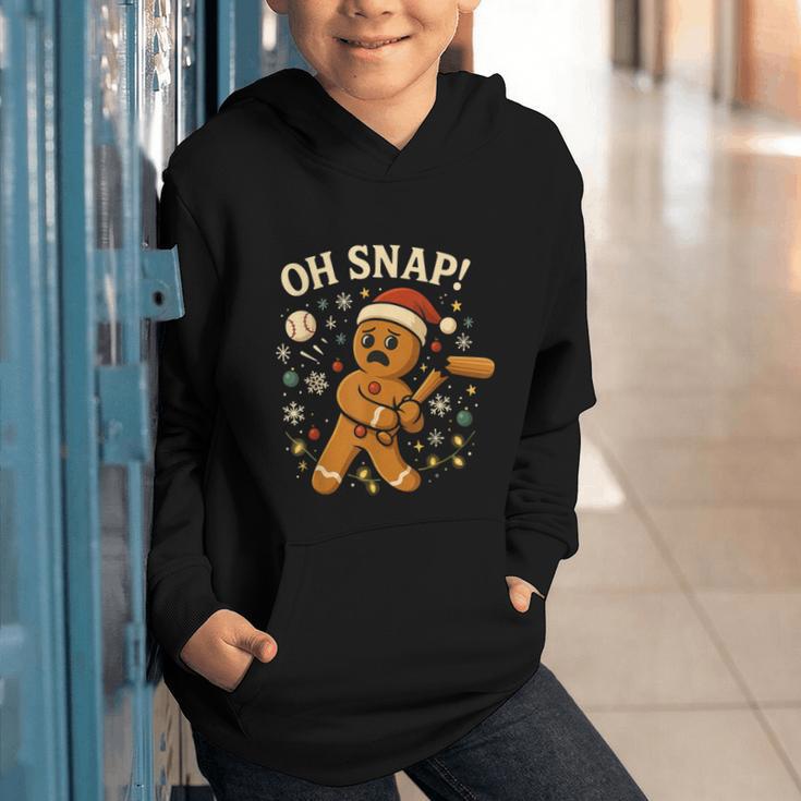 Oh Snap Gingerbreadman Christmas Baseball Graphic Youth Hoodie Oh Snap Gingerbreadman Christmas Baseball Graphic Youth Hoodie