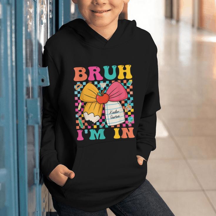 Pencil Bow Bruh I'm In Back To School Kindergarten Graphic Youth Hoodie