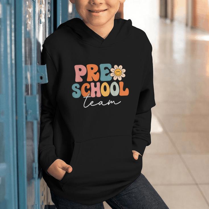 Preschool Team Retro Groovy Vintage Back To School Pre-K Graphic Youth Hoodie Preschool Team Retro Groovy Vintage Back To School Pre-K Graphic Youth Hoodie
