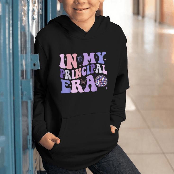 In My Principal Era Groovy School Headmaster Back To School Graphic Youth Hoodie In My Principal Era Groovy School Headmaster Back To School Graphic Youth Hoodie