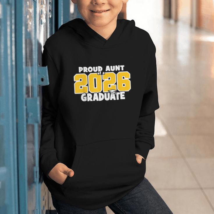 Proud Aunt Of 2026 Graduate Matching Back To School GY Graphic Youth Hoodie Proud Aunt Of 2026 Graduate Matching Back To School GY Graphic Youth Hoodie