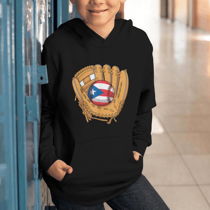 Puerto Rican Flag Baseball Player Boricua Pride Beisbol PR Graphic Youth Hoodie Puerto Rican Flag Baseball Player Boricua Pride Beisbol PR Graphic Youth Hoodie