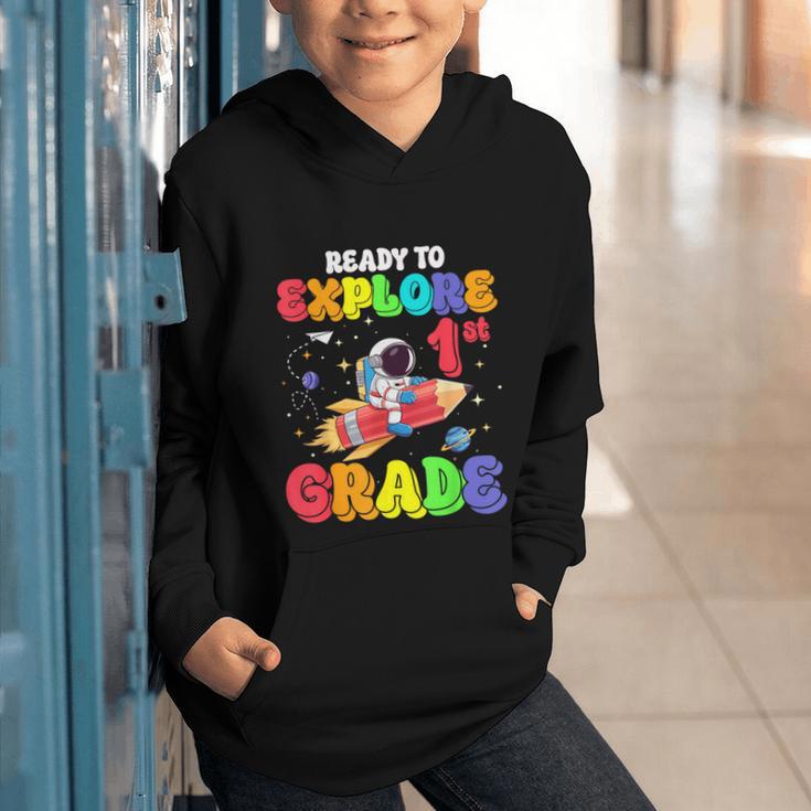 Ready To Explore 1st Grade Astronaut Back To School Graphic Youth Hoodie