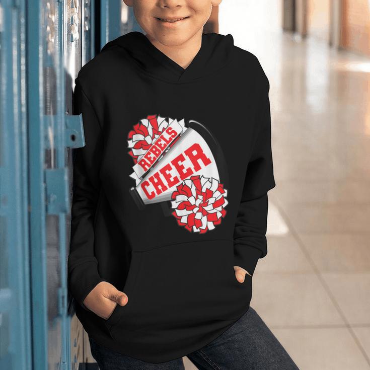 Rebels Cheer Back To School Cheerleading Spirit R Graphic Youth Hoodie Rebels Cheer Back To School Cheerleading Spirit R Graphic Youth Hoodie