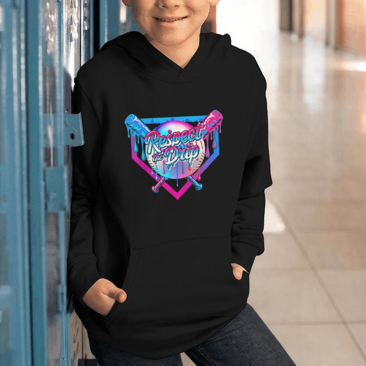 Respect The Drip Baseball Ice Cream For Kids Boys Youth Graphic Youth Hoodie Respect The Drip Baseball Ice Cream For Kids Boys Youth Graphic Youth Hoodie