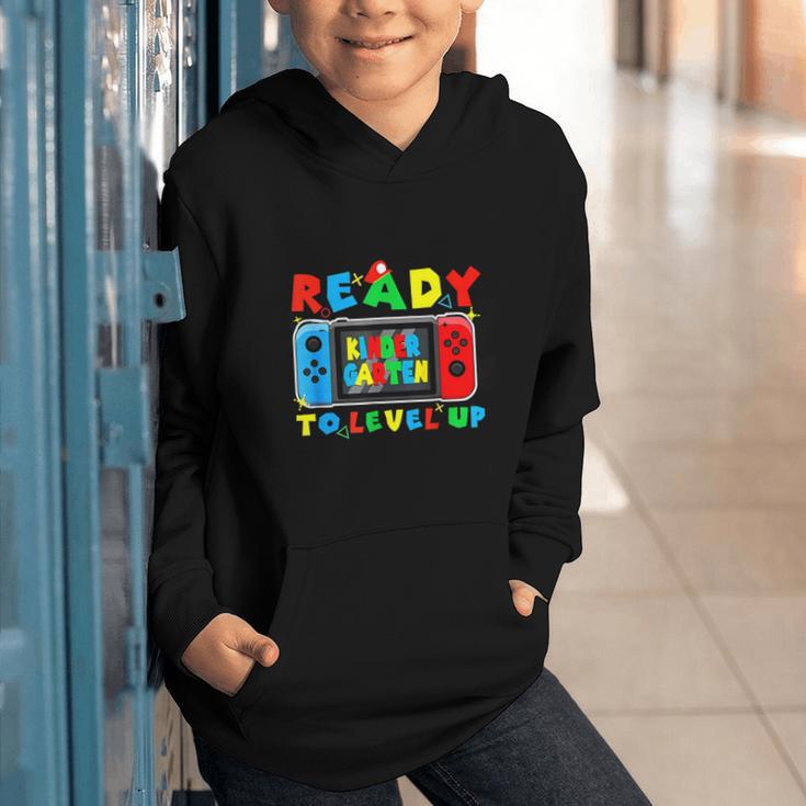 Retro Back To School Kindergarten Ready To Level Up Gamer Graphic Youth Hoodie