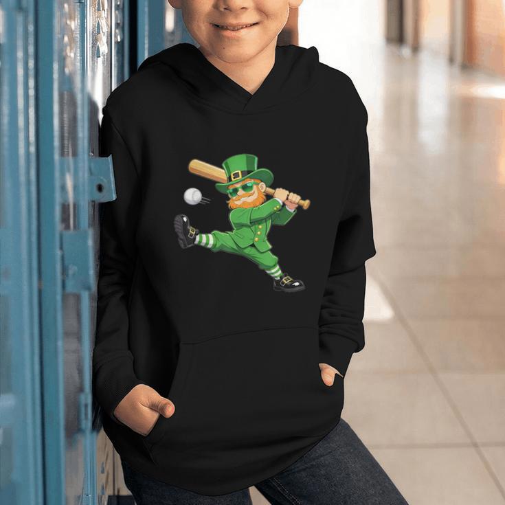 Retro Leprechaun Baseball St Patricks Day Sport Men Boy Kids Graphic Youth Hoodie