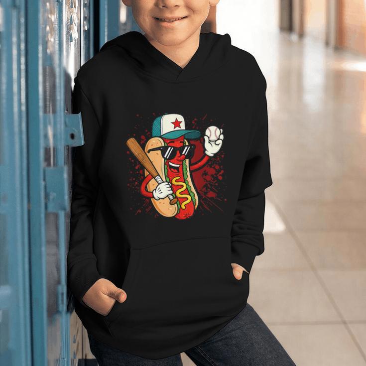 Retro Vintage Baseball Hot Dogs Graphic Youth Hoodie Retro Vintage Baseball Hot Dogs Graphic Youth Hoodie