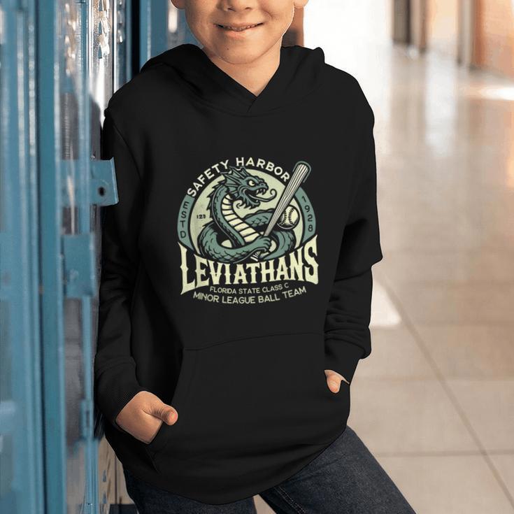 Safety Harbor Leviathans Retro Baseball Monster Graphic Youth Hoodie Safety Harbor Leviathans Retro Baseball Monster Graphic Youth Hoodie