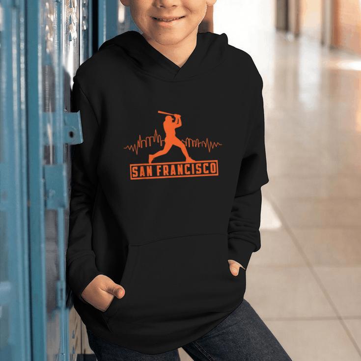 San Francisco Lovers Skyline Retro Baseball Heartbeat Men Graphic Youth Hoodie San Francisco Lovers Skyline Retro Baseball Heartbeat Men Graphic Youth Hoodie