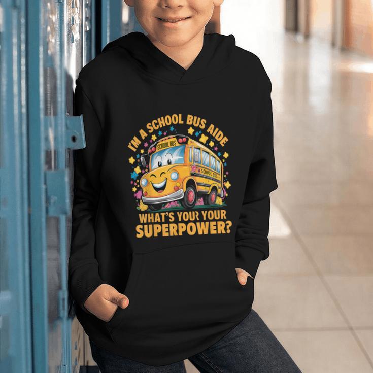 I Am A School Bus Aide Back To School Graphic Youth Hoodie