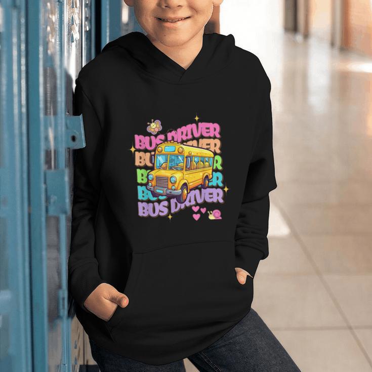 School Bus Driver Groovy Retro Back To School Graphic Youth Hoodie School Bus Driver Groovy Retro Back To School Graphic Youth Hoodie